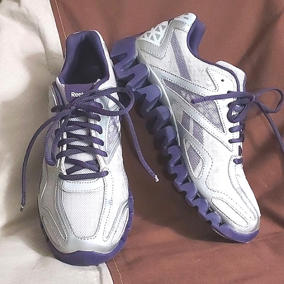 REEBOK PURPLE/GRAY ZIGTECH TRAINERS - Picture 9 of 11